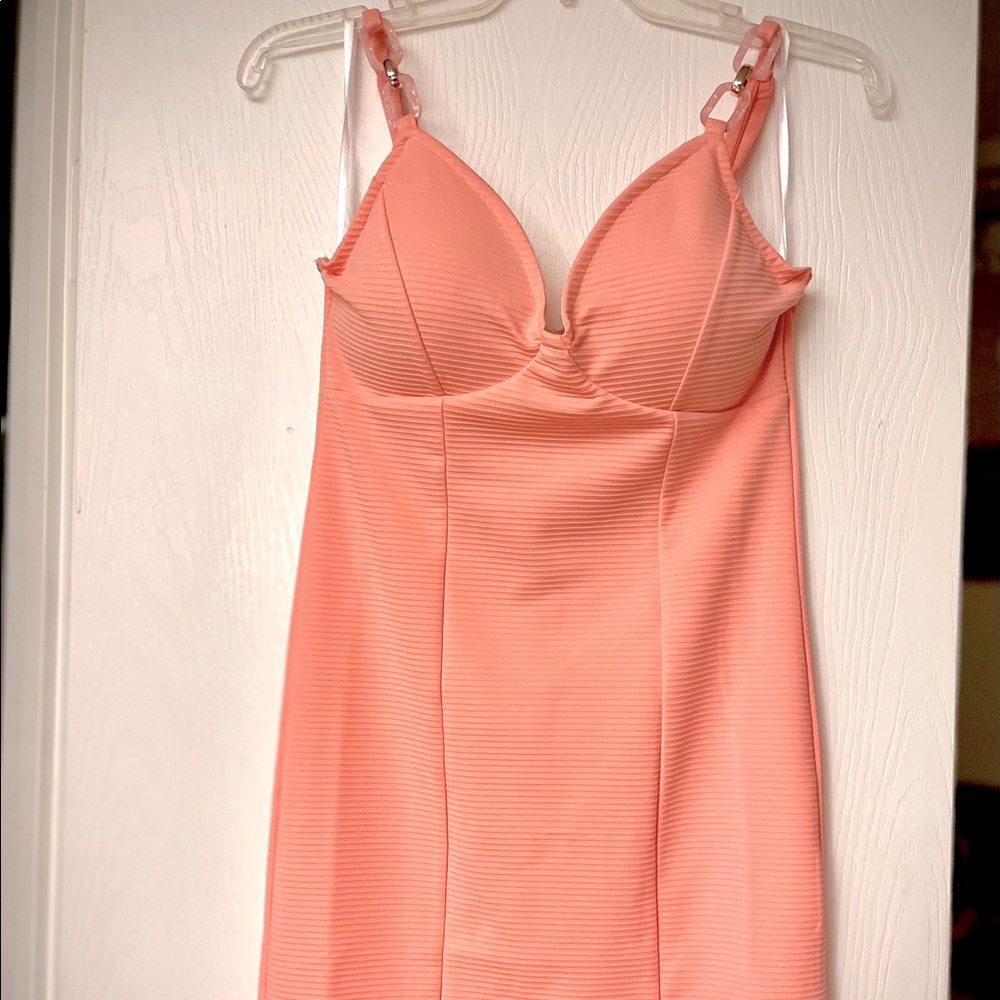 G by Guess light peach dress.
